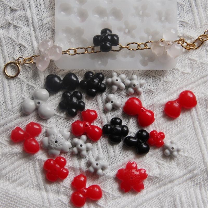 Heat Resistant Silicone Mould Set For Handmade Floral Pendant Charm Jewelry Designs Craft Projects