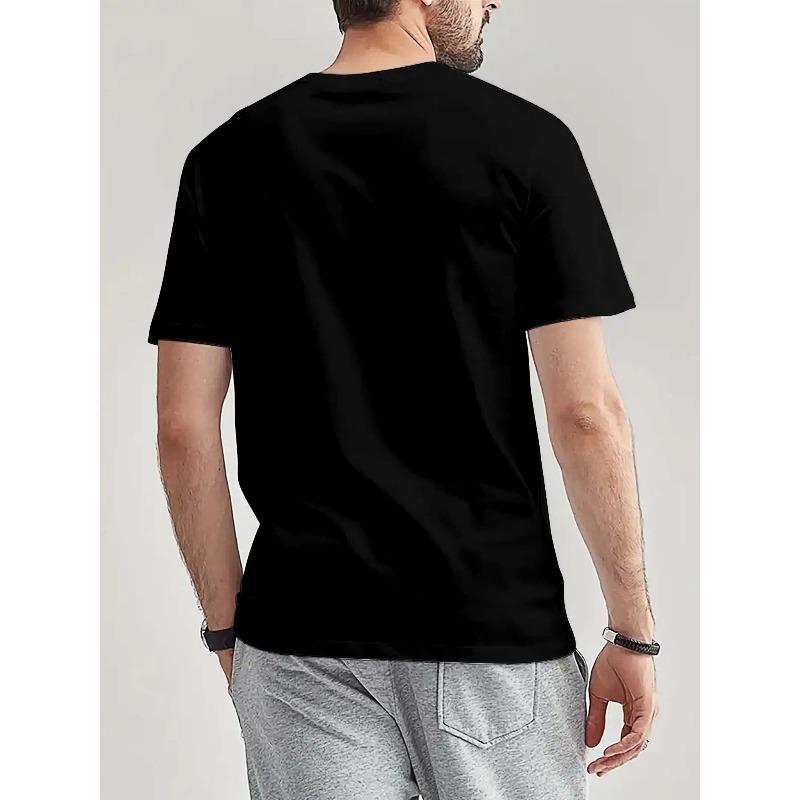 European sizes Men'S Plus Size "Respect Is Earned Not Given" Slogan Short-Sleeve T-Shirt | Minimalist Trendy Print Design, Breathable Summer
