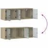 Wall Cabinet with Glass Doors Sonoma Oak 102 X 37 X 35 Cm