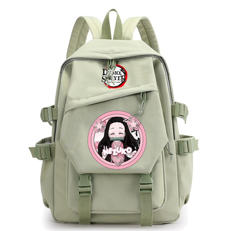 Anime Demon Slayer Ryggsekk Back To Schoolbag for Boy Girl Bookbag for Kid Gaver Menn Dame Reisebag Stor kapasitet ryggsekk
