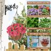 4Pcs 10 Inch Hanging Flower Basket Outdoor Coco Liner Round Hanging Flower Pot with Chain and Hook Metal Plant Basket for Garden