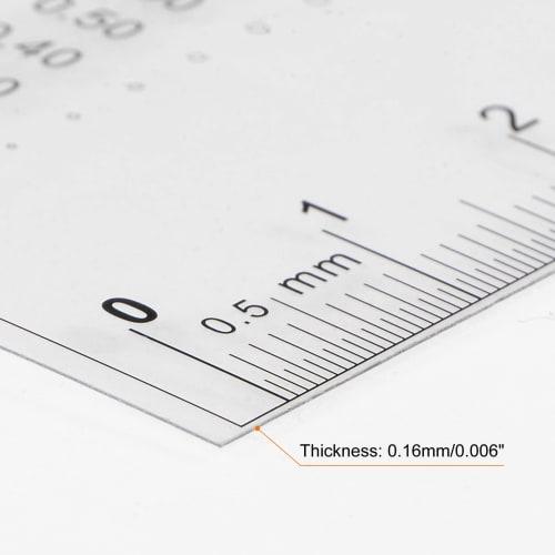 uxcell High-Precision SEC Size Estimation Chart, 8cm 0.2mm Cover Transparency Defect Detection Film Ruler for Measuring Diameter and Line Width Defect