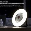 Camping Fan with LED Light Camping Tent Light Type C USB Charging Market Booth Fan Light with Hook 2 In 1 for Hiking Camping