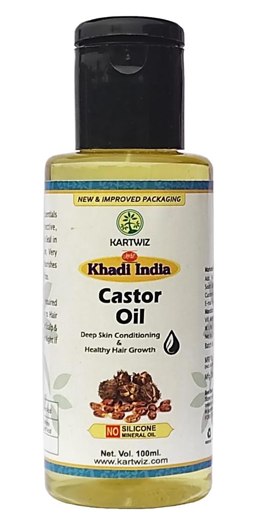 Herbigiri Natural Herbal Castor Oil for Hair Growth - 100ml, Yellow