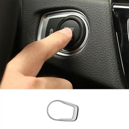 For BMW 2 Series Touring 2015-19 Matte Silver One-Button Start Switch Cover Trim