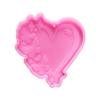 Porte-clés en forme de cœur rose brillant Moule en silicone pour cadeau d'artisanat Saint-Valentin Amour