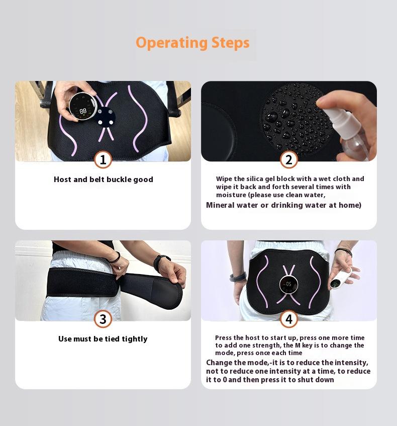 Gel-Free EMS Hip Sculptor,Hip Lift Trainer with Auto-Adhesion, Wireless Buttock Massage plasticity for Home Gym & Sensitive Skin