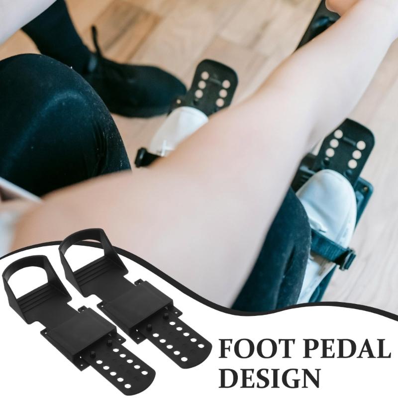 Rowing Machine Foot Pedals Nonslip Practical Trainer Pedal Light Weight Fitness Equipment Pedals for Sports Exercise