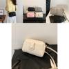 Candy Color Korean Style Soft Surface 2023 Fashion Winter Casual Solid Color Single Shoulder Crossbody Small Square Bag Women Black