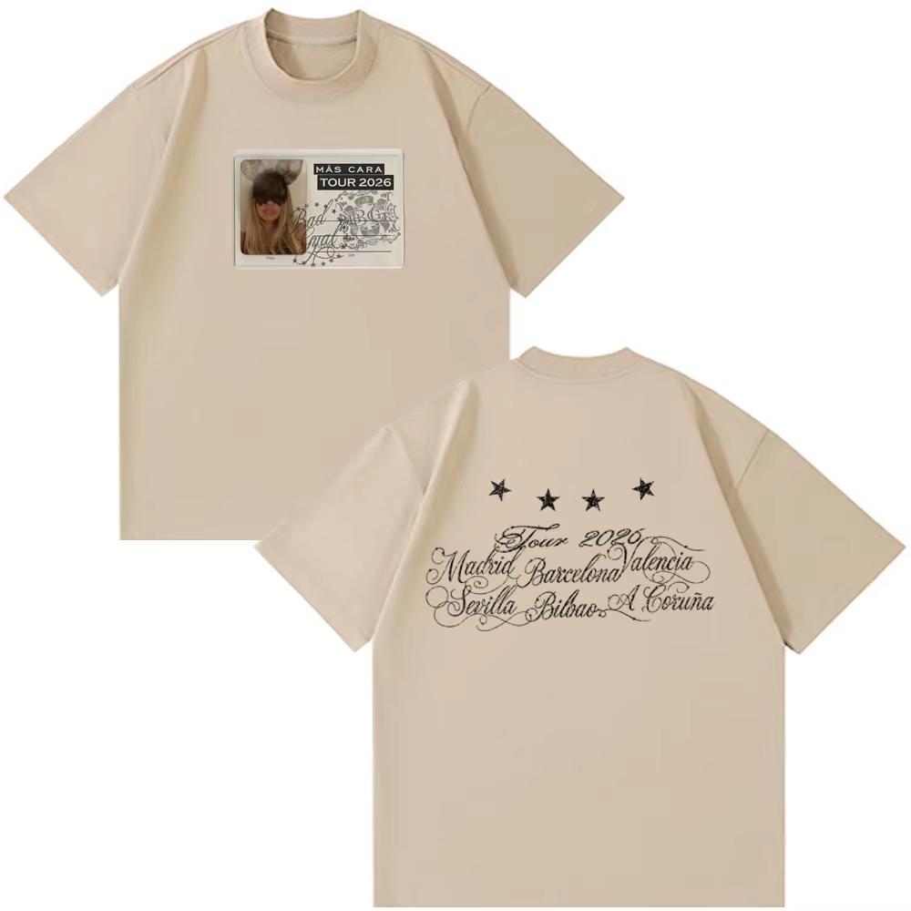 Singer Bad Gyal Tour Printed Tees Men Women Vintage Fashion T-shirt Summer Short-sleeved Streetwear T-shirts