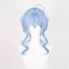Blue Short Wig, Chignon Style, Heat-Resistant Wig, Cosplay Accessory, Wig Net Included, Perfect for Comic Market Events, Halloween, School Festivals,