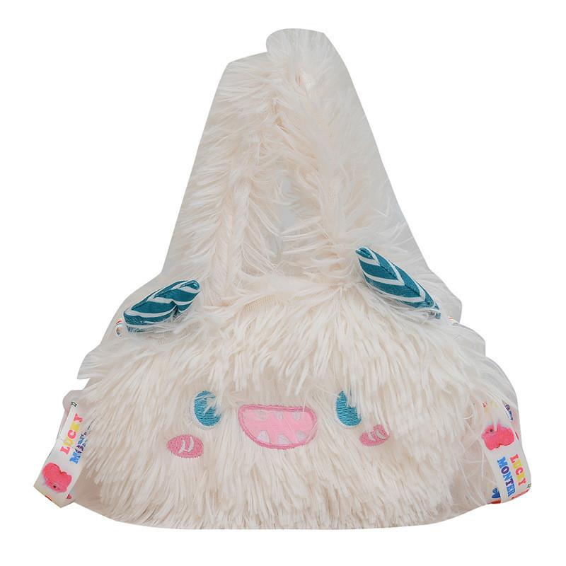 Entzückende Plüschmonster-Schultertasche für Mädchen, weich und leicht, Handtasche für Kinder