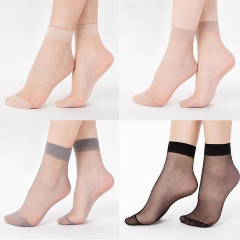 Women s basic high-elasticity tight socks and ankle stockings A24998_Gray