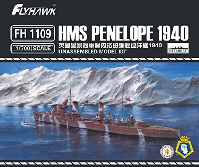 

Flyhawk Models Royal Navy Light Cruiser Penelope 1940 Plastic Model FLYFH1109 1/700