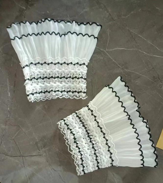 elegant white false CUFFS SLEEVES chic wrist DECORATIONS