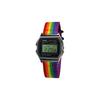 CASIO Custom Collection Quartz Movement Nylon Strap Watch Unisex Black Dial A158WA-1(Watch5--)