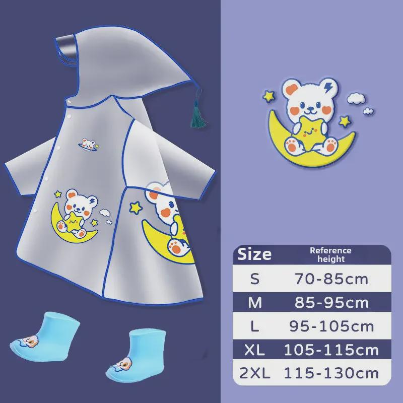 Impermeable de dibujos animados para niños: Engrosado, impermeable para niños y niñas de jardín de infantes y escuela primaria