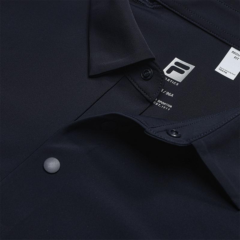 FILA Fitness Cool Dry Simple Versatile Sports Casual Polo Shirt Men tops Royal-Blue A61M621105FNV