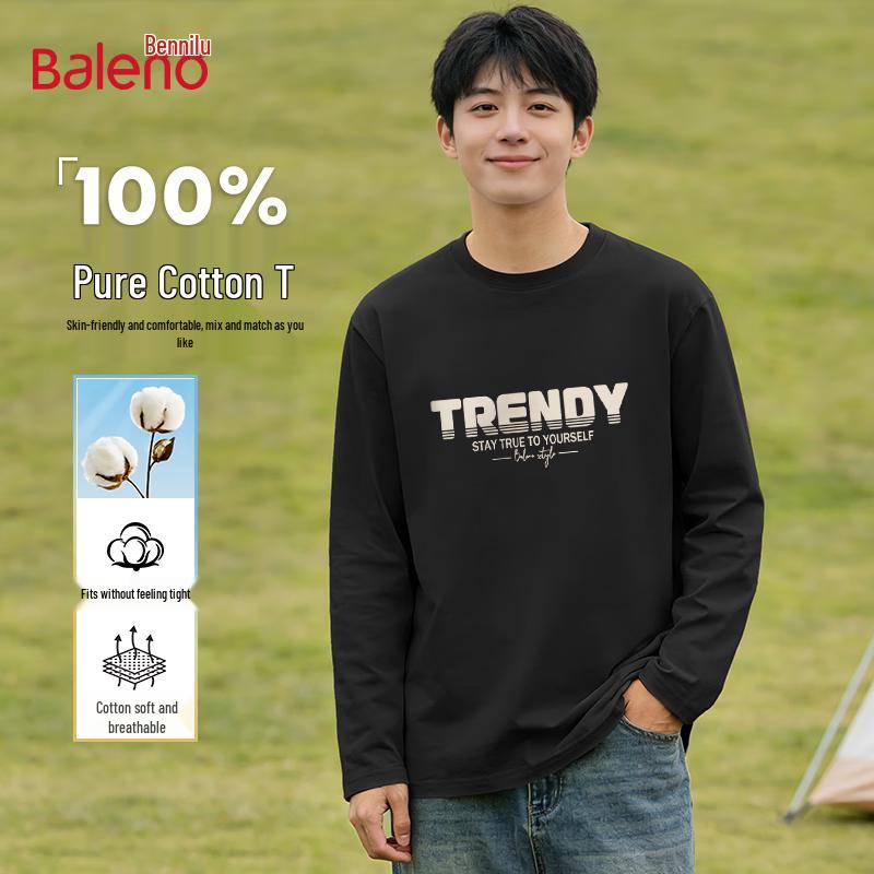 Baleno Men s Pure Cotton Long Sleeve T-Shirt 2XL