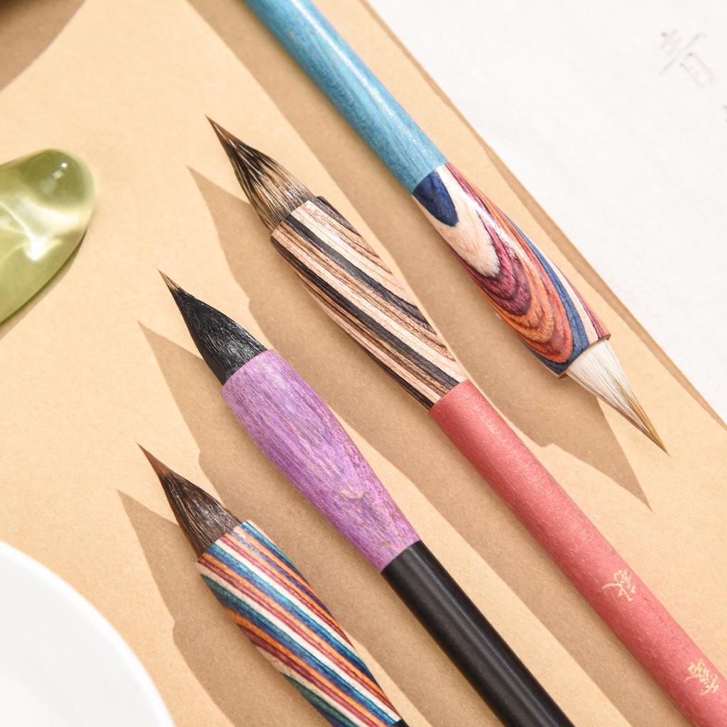 Purple Wolf Bristle Chicken Spur Brush Pen for Calligraphy and Sutras