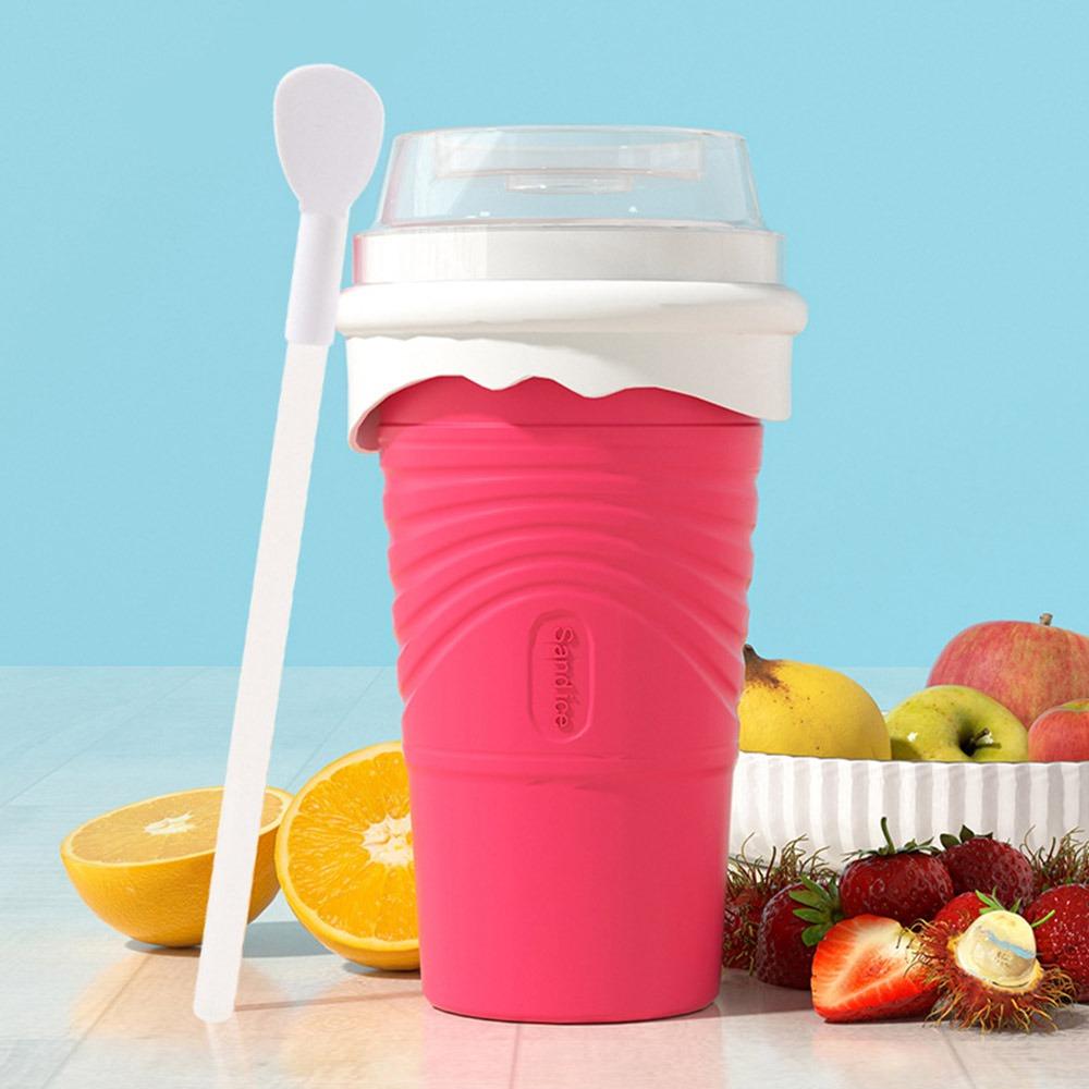 500 ML DIY Quick-Frozen Summer Smoothie Cup Large Capacity Cooling Milkshake Bottle Squeeze Portable Slushy Maker Cup