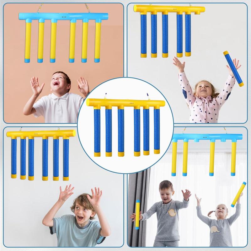 Reflex Challenge Game Hand Eye Coordination Training Toy with Falling Sticks for Kids Adults Customizable Speed Settings Unisex Sturdy Material