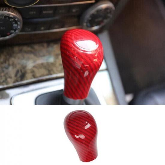 09-15 Inner Central Console Gear Shift Knob Cover Red Carbon Fiber For Benz GLK