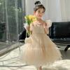Dress Girls Princess Birthday Party Bow Summer Skirt Baby Girl's Bubble Sleeve Mesh Sequin Sweet Cute