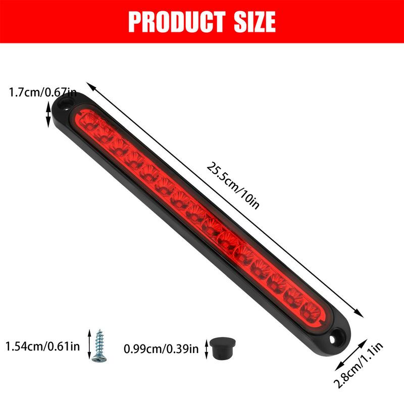 Red Brake Light For Car Waterproof High Mount Tail Light Multipurpose Stop Lamps Dustproof Automotive Supplies For Travel Daily