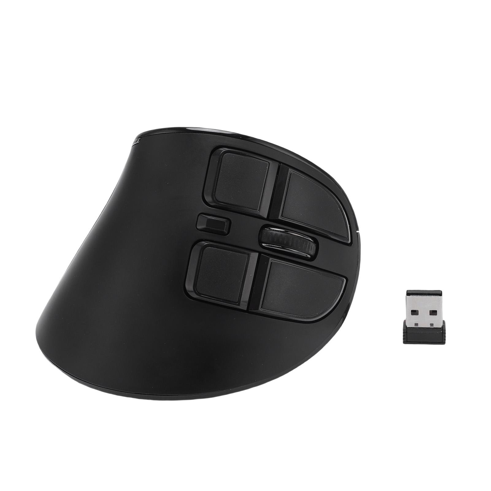 

Эргономичная вертикальная мышь DPI 1000 1600 2400 Перезаряжаемая Бесшумная Быстрая реакция Bluetooth 2.4G Двойная