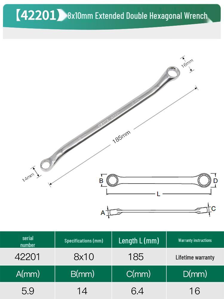 SATA Dual-Ended High-Strength Star Wrench Glasses Repair Tool Set (Sizes 8-10-24)