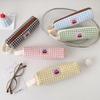 Cute Plaid Large Capacity Pencil Case Pen Bag Kawaii Stationery Storage Bag Suitable For Back-To-School Season Girls