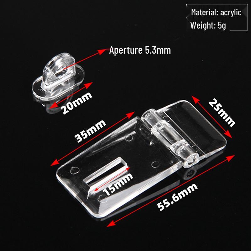 Punch-Free Transparent Acrylic Latch for Door, Box, and Toy