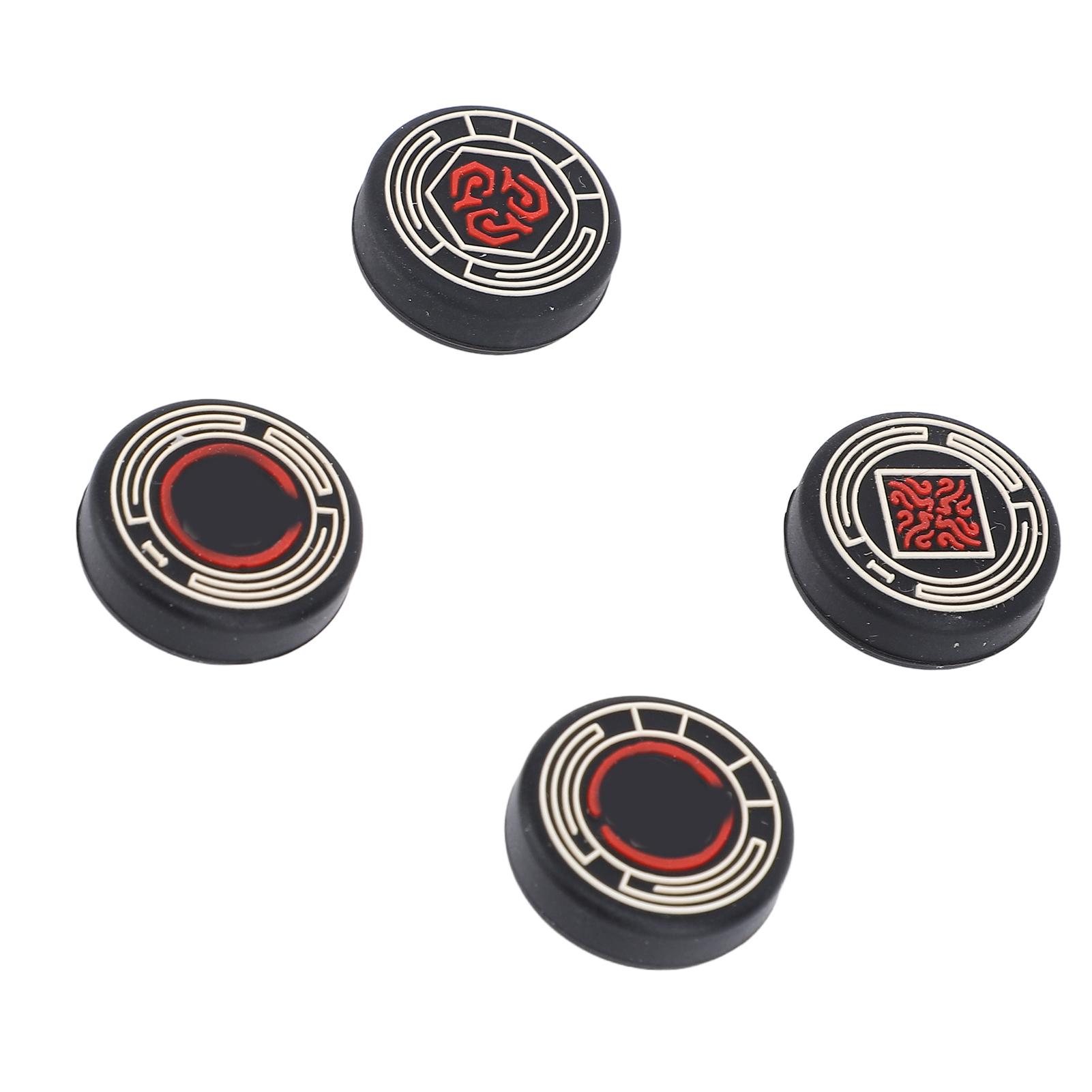 

4 шт. Аналоговый стик джойстика, накладка для большого пальца, силиконовая нескользящая накладка для большого пальца консоли для X S One для Switch чёрный