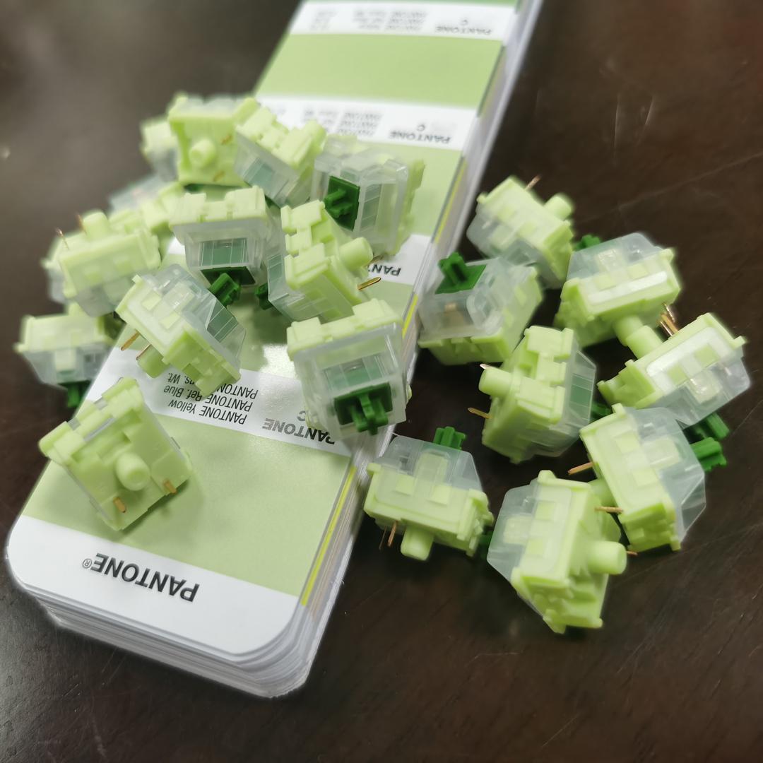 

3 Pin Matcha Green Linear Keyboard Switch 45g Mechanical keyboard Custom Switches Transparent cover Manufacturer Lubrication 10 PCS