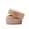 2PCS Small Round Wooden Storage Boxes Ring Box Vintage decorative Natural Craft Jewelry box Case Wedding Accessories
