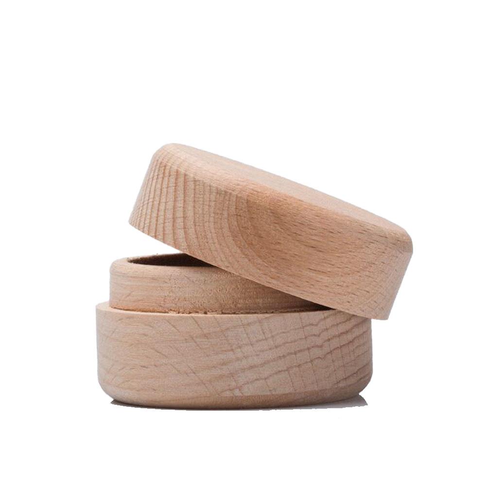 2PCS Small Round Wooden Storage Boxes Ring Box Vintage decorative Natural Craft Jewelry box Case Wedding Accessories