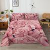 4-Piece Stacking Flamingo Set, Flocks Of Flamingos Gathering, Including 1 Flat Sheet, 1 Duvet Cover, 2 Pillowcases (Gift)