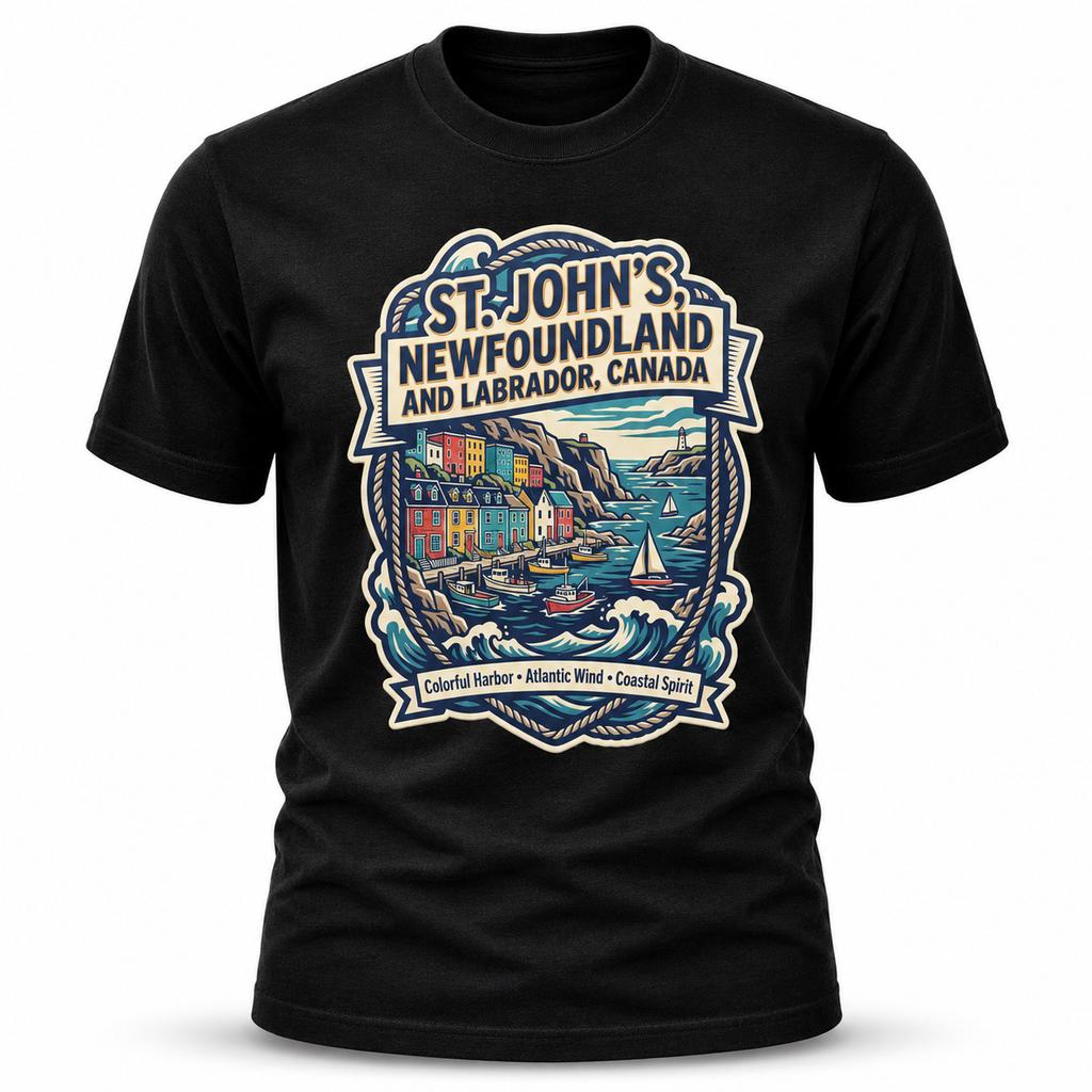 St Johns Newfoundland Canada Graphic T-Shirt Unisex Travel Tee