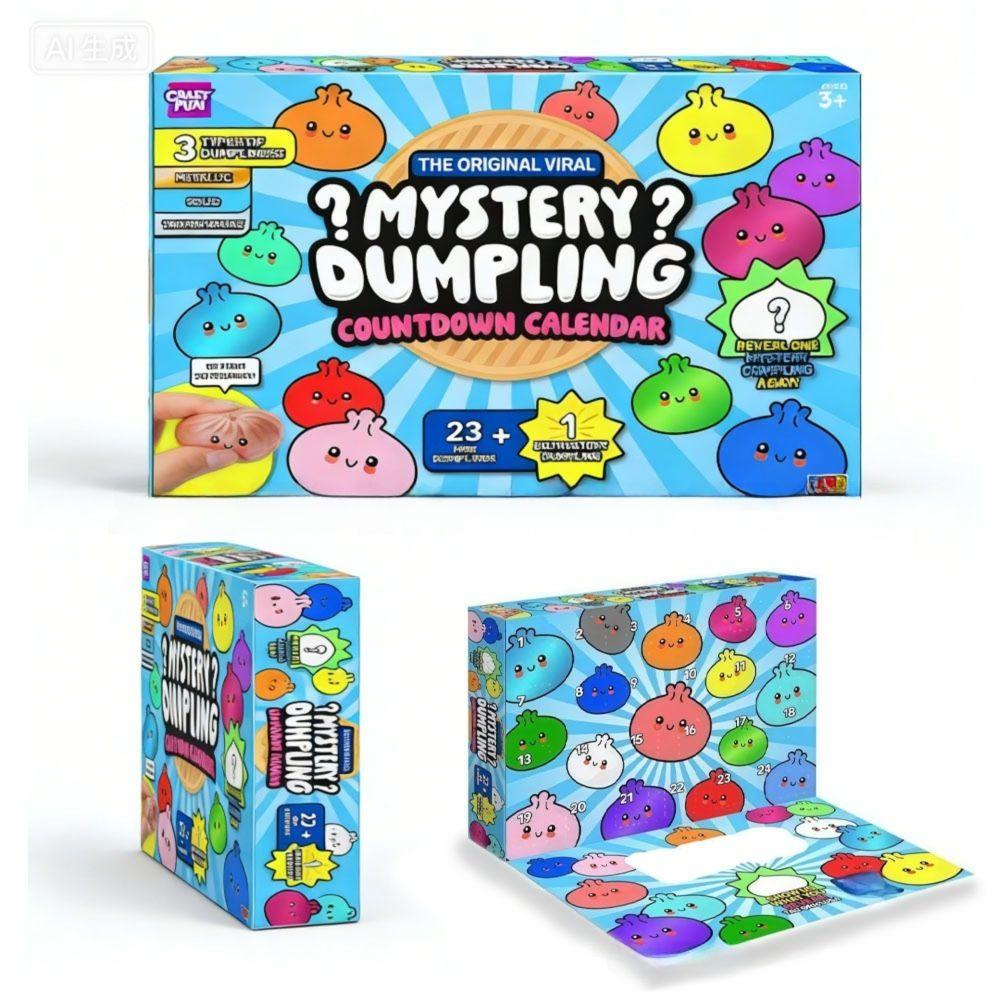 Slow Resilience Dumplings Toy Fidget 24-Day Countdown Calendar  for Kids&Adults