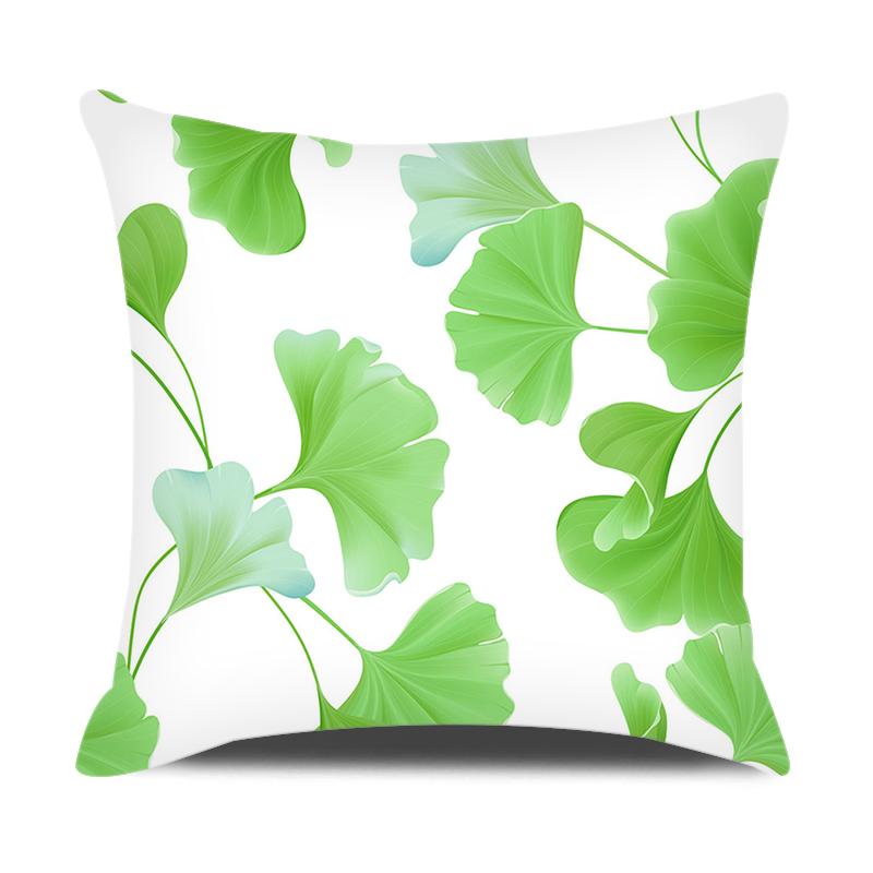 Home Decor Green Yellow Plaid Pillowcase Cushion Cover Sofa Car Pillowcase Daisy Flower Print Pillowcase