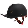 Vintage Open Face Motorcycle Helmet Retro Baseball Cap Half Helmets Men Women for Cruiser Scooter Matte Black Large