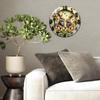 30x30cm Round Glass Wall Clock with Embossed Numerals for Textured Detail