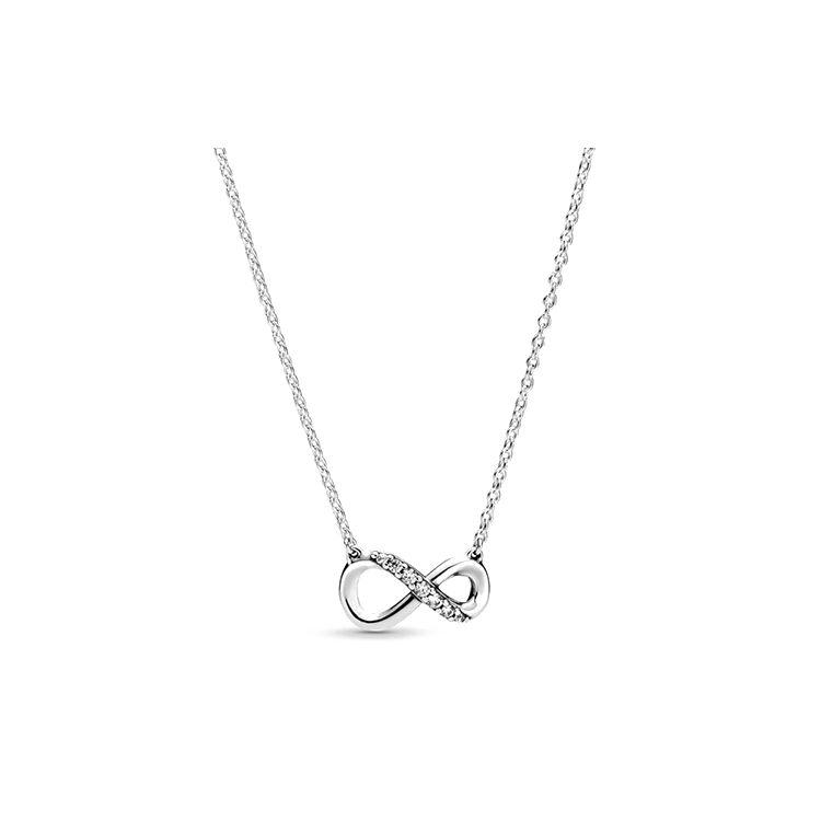 Pandora Shimmering Eternal Infinity Symbol Möbius Ring Adjustable 925 Silver Necklace Women necklace 398821C01 Default Packaging