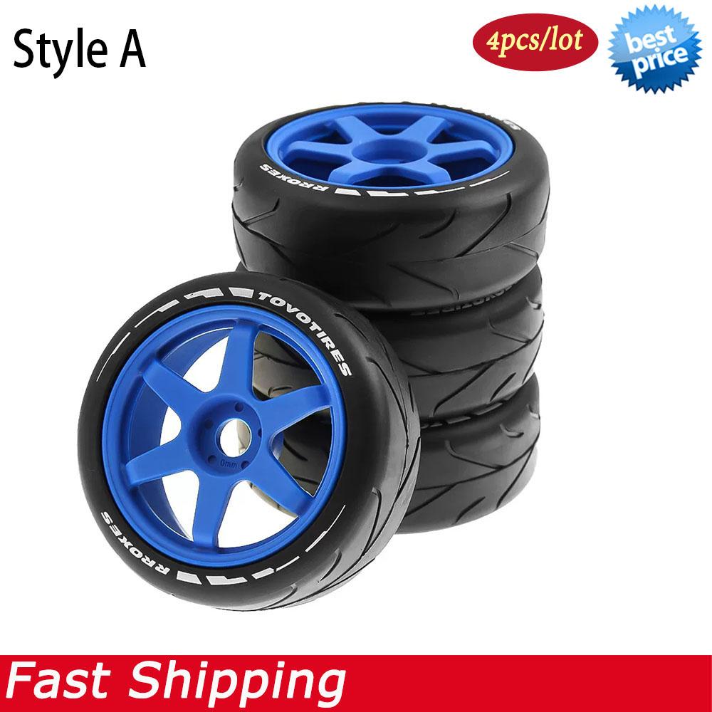 4PCS RC On-Road Tires Wheels 17mm Hex for 1/8 Arrma Limitless Infraction Felony ZD Racing HongNor Upgrade Parts