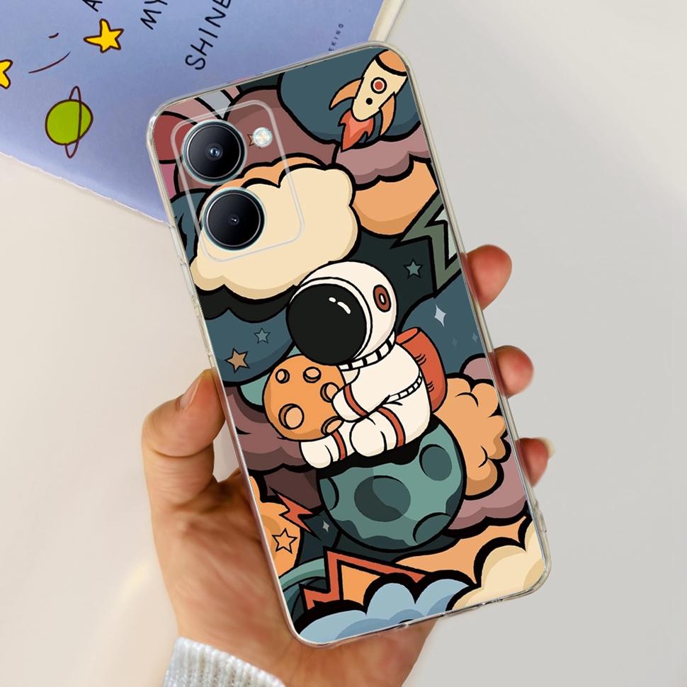 For Realme C33 Case RMX3624 Cute Fashion Phone Cases Soft Silicone Back Cover For Realme C 33 C33 4G Bumper Shockproof Shell
