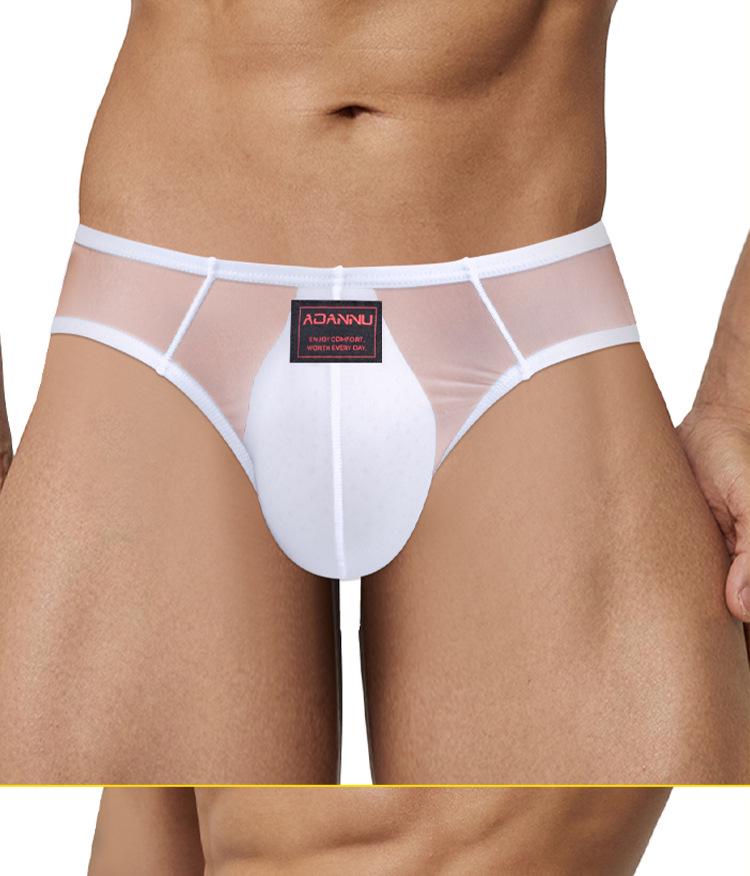 Damen Erotischer Deep V Po-Hebender Tanga mit Transparentem Mesh-Design