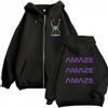 Amaze Unisex Project Hail Mary Divertente Citazione Spaziale Felpe con Cappuccio e Zip Uomo Donna Cappotti con Cappuccio Felpe con Zip