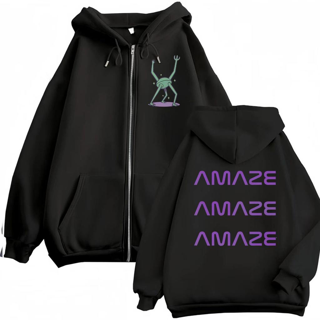 Amaze Unisex Project Hail Mary Divertente Citazione Spaziale Felpe con Cappuccio e Zip Uomo Donna Cappotti con Cappuccio Felpe con Zip