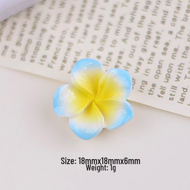 Colorful Plumeria Resin Charms: DIY Cream Glue Accessories for Crocs, Hair Clips, Earrings, Phone Cases